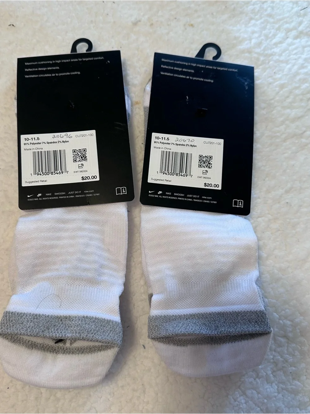 Nike Spark White Socks